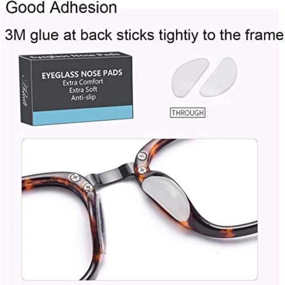 Eyeglass Nose Pads - 11 Pairs (Clear) - Picture 3 of 7